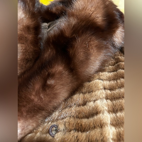 Luxurious Brown Faux Fur Coat - Picture 6 of 6
